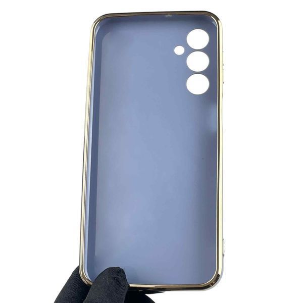 Чохол для Samsung Galaxy M34 5G (SM-M346) жіночий із золотою окантовкою із захистом камери на самсунг м34 5г синій 0012203 фото
