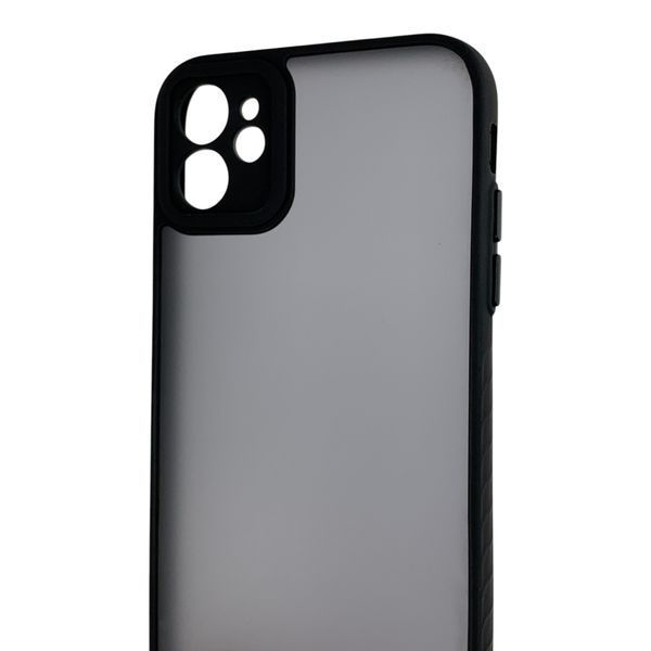 Чохол для iPhone 11 чорний матовий напівпрозорий (бампер, захист камери) 0062213 фото