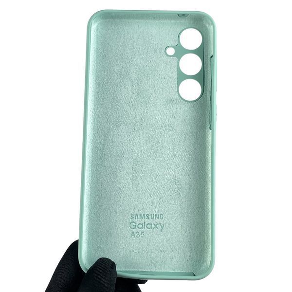 Чохол для Samsung Galaxy A35 5G (SM-A356B) люкс якості з логотипом на самсунг а35 м'ятний 0008463 фото