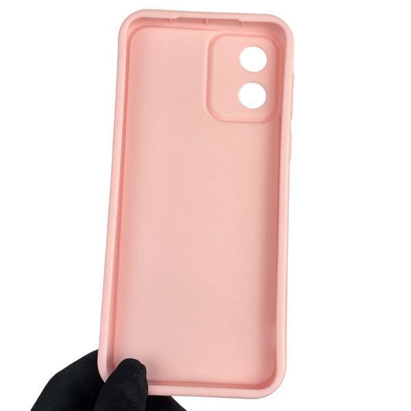 Чехол силиконовый оригинальный Soft Touch с 3D принтом злой котик для Motorola Moto E13 (PAXT0034) розовый (Полная защита камеры) 0046217 фото