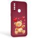 Чохол силіконовий Soft Touch з 3D принтом милий ведмедик для Oppo A31 бордовий (Повний захист камери) 0044749 фото 1