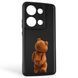 Чехол силиконовый оригинальный Soft Touch с 3D принтом смешного теда мишки для Xiaomi Redmi Note 13 Pro 4G черный (Полная защита камеры) 0049041 фото 1