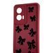 Чохол силіконовий Soft Touch з 3D принтом Великі бантики для Samsung Galaxy S25 (SM-S931B) бордовий (Повний захист камери) 0070415 фото 4
