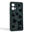 Чехол силиконовый Soft Touch с 3D принтом Большие бантики для Motorola Moto G20 (XT2128-1) черный (Полная защита камеры)