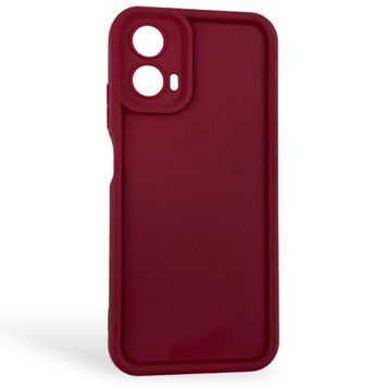 Чехол силиконовый Soft Touch для Motorola G34 бордовый (Полная защита камеры) 0054407 фото