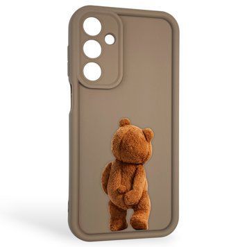 Чохол силіконовий оригінальний Soft Touch з 3D принтом кумедний тед ведмідик для Samsung Galaxy A16 5G (SM-A166) коричневий (Повний захист камери) 0048591 фото