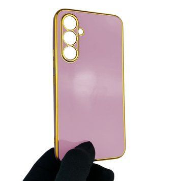 Чехол для Samsung Galaxy A54 5G SM-A546E с защитой камеры с золотой окантовкой на самсунг а54 черничный gs1 0019771 фото