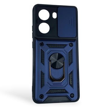 Чохол із шторкою камери для Xiaomi Poco X7 Pro синій (кільце-підставка, броньований) 0059750 фото