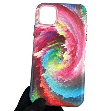 Чохол для Apple iPhone 11 шкіряний з мікрофіброю яскравий на айфон 11 різнокольоровий 0000252 фото