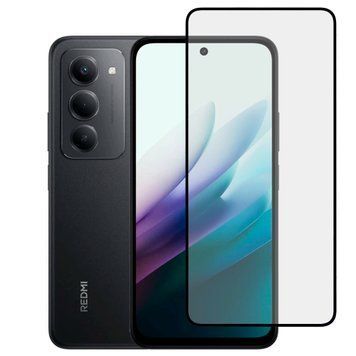 Защитное стекло для телефона Xiaomi Redmi 15 5G Global противоударное на весь экран прозрачное с черной рамкой 0053825 фото