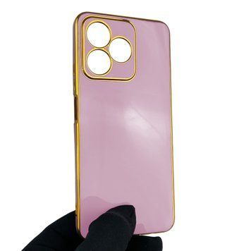 Чехол для Realme C51 с защитой камеры с золотой окантовкой на реалми с51 черничный gs1 0020176 фото