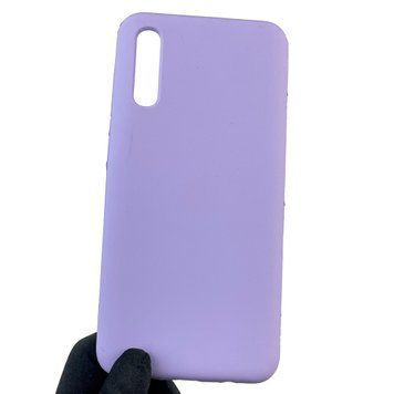 Чехол для Samsung Galaxy A50 (SM-A505F) силиконовый с микрофиброй нескользящий на самсунг а50 сиреневый 0031982 фото