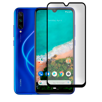 Защитное стекло МАТОВОЕ для телефона Xiaomi Mi A3 противоударное полноэкранное на сяоми ми а3 черное 0039081 фото