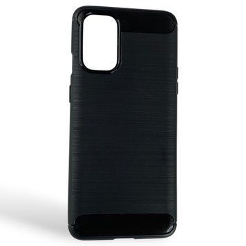 Чохол для телефона OnePlus 8T карбоновий протиударний з високими бортами чорний 0051993 фото