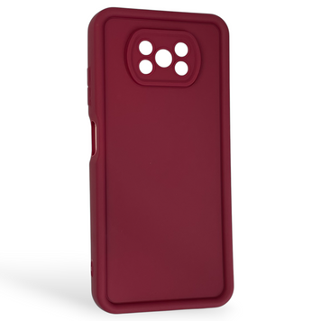 Чохол силіконовий Soft Touch для Xiaomi Poco X3 Pro бордовий (Повний захист камери) 0044232 фото