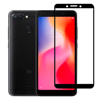 Защитное стекло для телефона Xiaomi Redmi 6 противоударное полноэкранное на сяоми редми 6 черное 0038892 фото