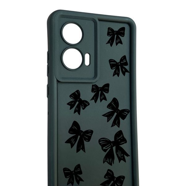 Чохол силіконовий Soft Touch з 3D принтом Великі бантики для Motorola Moto G20 (XT2128-1) чорний (Повний захист камери) 0065117 фото