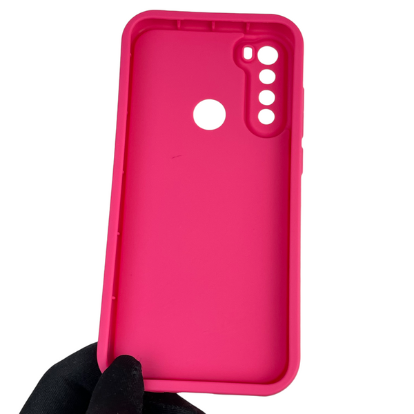 Чехол силиконовый Soft Touch с 3D принтом для Xiaomi Redmi Note 8 малиновый (Полная защита камеры) 0042408 фото