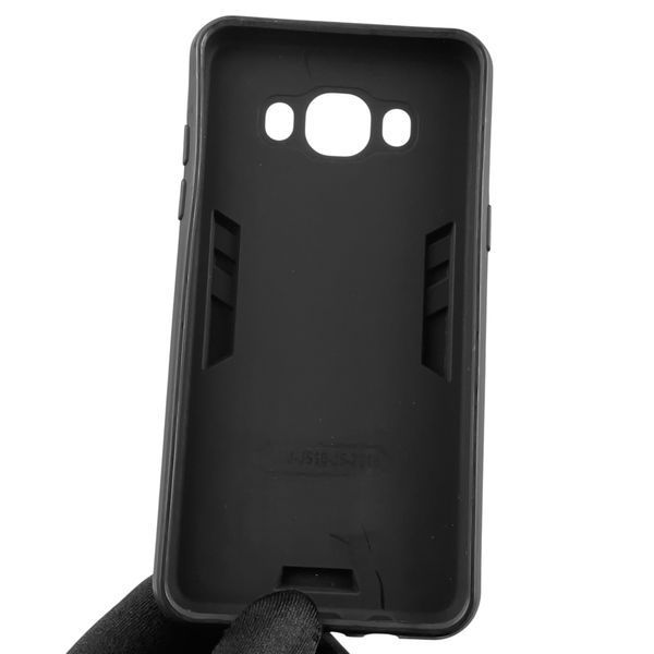 Чохол для телефона Samsung Galaxy J5 2016 (SM-J510H) броньований з магнітним кільцем-тримачем на самсунг дж5 2016 чорний 0025718 фото