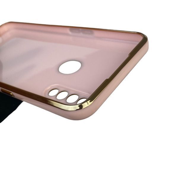 Чохол для Oppo A31 глянцевий із захистом камери із золотою окантовкою на оппо а31 пудровий gs1 0019558 фото