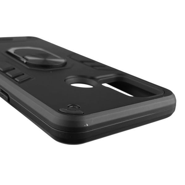 Чохол для телефона OPPO A33 броньований з магнітним кільцем-тримачем на оппо а33 чорний 0025662 фото