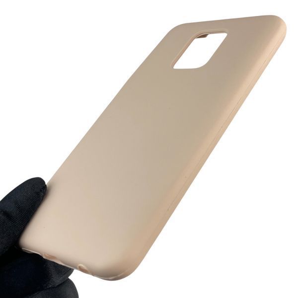 Чехол для Xiaomi Redmi Note 9S силиконовый с микрофиброй нескользящий на сяоми редми нот 9с пудровый 0032830 фото