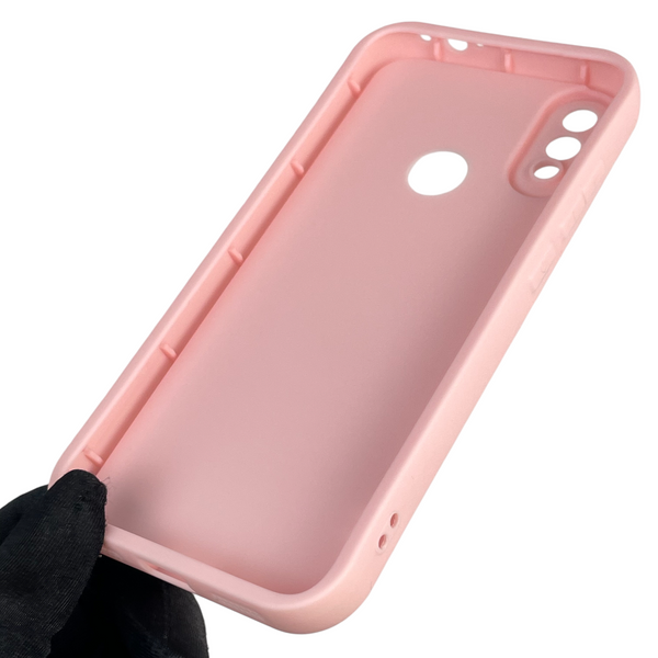 Чехол силиконовый Soft Touch с 3D принтом женским для Xiaomi Redmi Note 7 розовый (Полная защита камеры) 0043143 фото