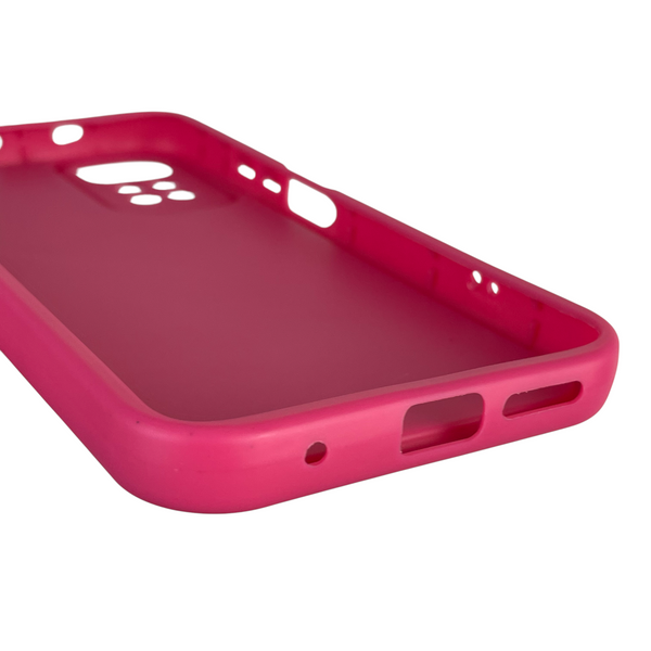 Чехол силиконовый Soft Touch с 3D принтом Майнкрафт для Xiaomi Redmi Note 11s малиновый (Полная защита камеры) 0041571 фото