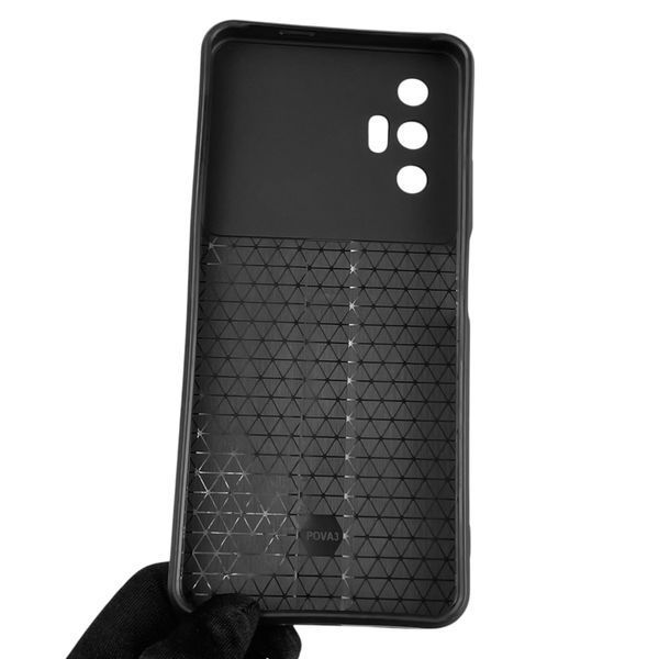Чехол для Tecno Pova 3 (LF7n) бронированный с кольцом-держаталем со шторкой на техно пова 3 черный rg1 0013482 фото