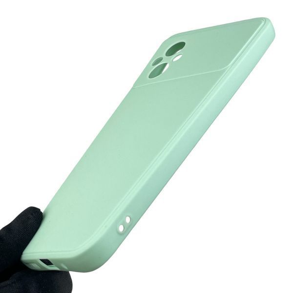 Чохол для Xiaomi POCO M5 з квадратними гранями із захистом камери на сяомі поко м5 м'ятний 0012684 фото