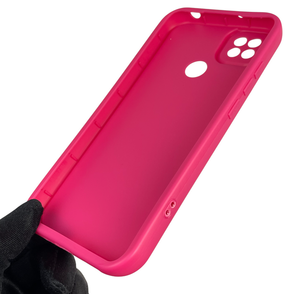 Чехол силиконовый Soft Touch с 3D принтом Майнкрафт для Xiaomi Redmi 9C малиновый (Полная защита камеры) 0041502 фото