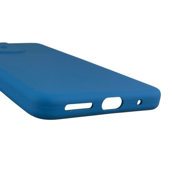 Чехол для Motorola Moto G04s силиконовый с микрофиброй нескользящий на моторола г04с синий 0031734 фото
