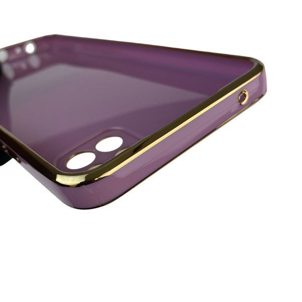 Чехол для Samsung Galaxy A22 5G SM-A226 с защитой камеры с золотой окантовкой на самсунг а22 черничный gs1 0019719 фото
