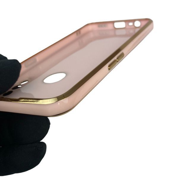 Чохол для Oppo A31 глянцевий із захистом камери із золотою окантовкою на оппо а31 пудровий gs1 0019558 фото