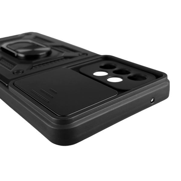 Чохол Samsung Galaxy A72 (SM-A725F) броньований з кільцем зі шторкою на самсунг а72 чорний 0007945 фото