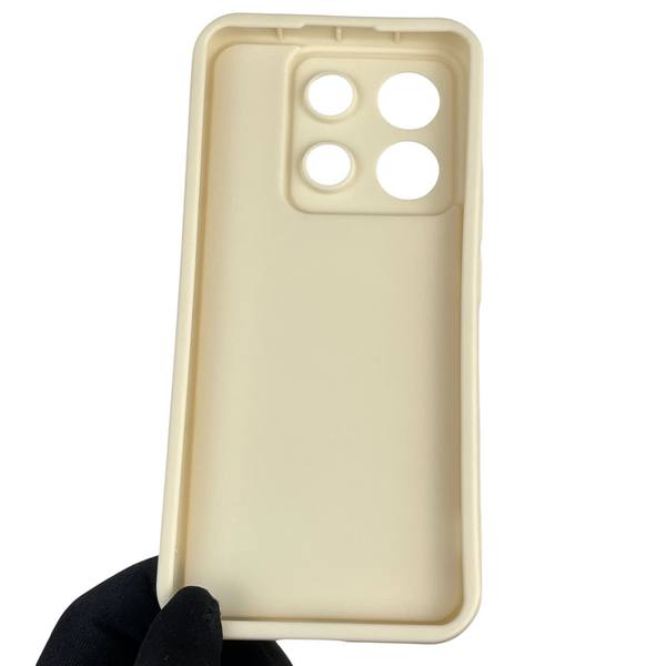 Чехол силиконовый Soft Touch с 3D принтом Майнкрафт для Xiaomi POCO X6 молочный (Полная защита камеры) 0041623 фото