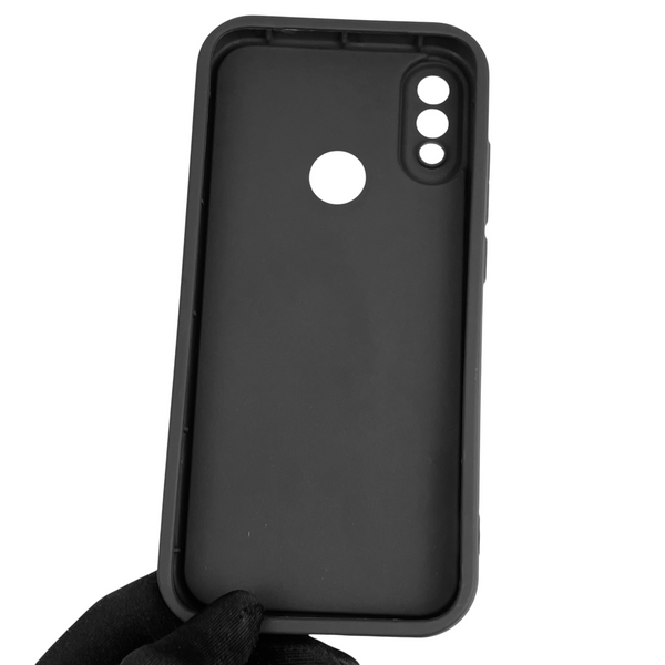 Чехол силиконовый оригинальный Soft Touch с 3D принтом милый мишка для Xiaomi Redmi Note 7 черный (Полная защита камеры) 0043885 фото