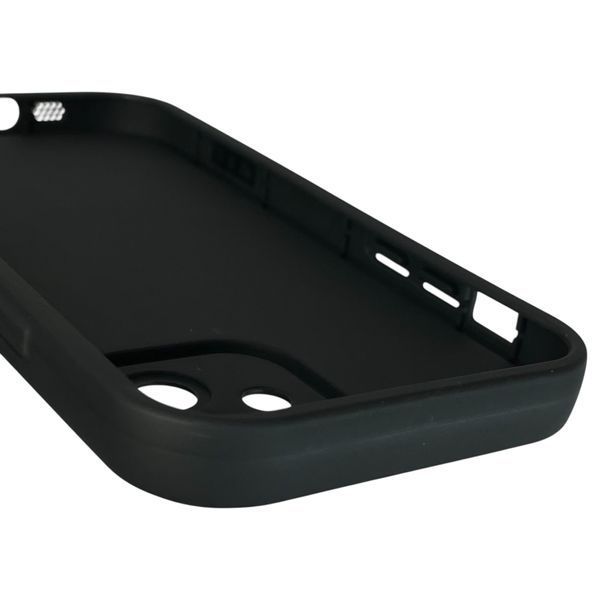 Чехол силиконовый Soft Touch с 3D принтом для Apple iPhone 12 черный (Полная защита камеры) 0044596 фото