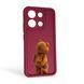 Чохол силіконовий Soft Touch з 3D принтом кумедний тед ведмідик для Xiaomi Redmi Note 13 4G бордовий (Повний захист камери) 0049260 фото 1