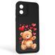 Чехол силиконовый оригинальный Soft Touch с 3D принтом милый мишка для Motorola Moto E13 (PAXT0034) черный (Полная защита камеры) 0043219 фото 1