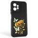 Чохол силіконовий Soft Touch з 3D принтом жіночим для Xiaomi Redmi Note 12 4G чорний (Повний захист камери) 0043081 фото 1