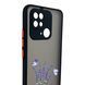 Чохол для телефона Xiaomi POCO C40 с 3D принтом лаванда з метеликами із захистом камери чорний 0059320 фото 3