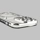 Чехол для Apple iPhone 14 Pro с серебряной окантовкой с карманом для карт на айфон 14 про серебряный 0013014 фото 5