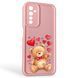 Чохол силіконовий Soft Touch з 3D принтом милий ведмедик для Realme 6s рожевий (Повний захист камери) 0044920 фото 1
