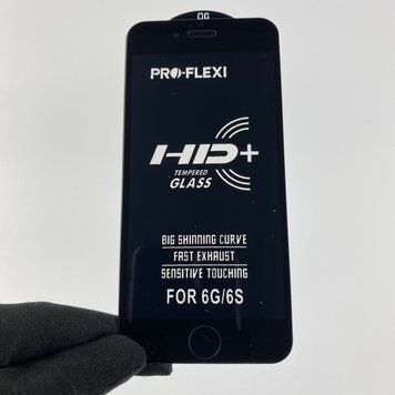 Защитное стекло для телефона Apple iPhone 6S противоударное полноэкранное на айфон 6с чёрное 0001058 фото