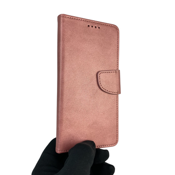Чехол-книжка для телефона Samsung Galaxy A06 (SM-A065) кожанная с магнитной застежкой на самсунг а06 розовая 0025286 фото