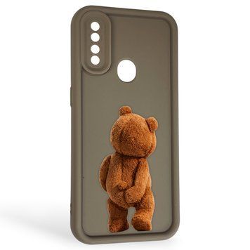 Чехол силиконовый Soft Touch с 3D принтом смешного теда мишки для Oppo A31 коричневый (Полная защита камеры) 0049146 фото