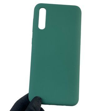 Чехол для Samsung Galaxy A50 (SM-A505F) силиконовый с микрофиброй нескользящий на самсунг а50 зеленый 0031983 фото