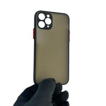 Чехол для телефона Apple iPhone 11 Pro с высокими бортами с защитой камеры на айфон 11 про черный 0025852 фото