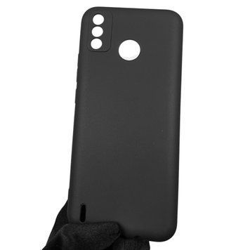 Чохол для Tecno Spark 6 Go KE5 однотонний матовий силіконовий на техно спарк 6 го чорний 0002332 фото
